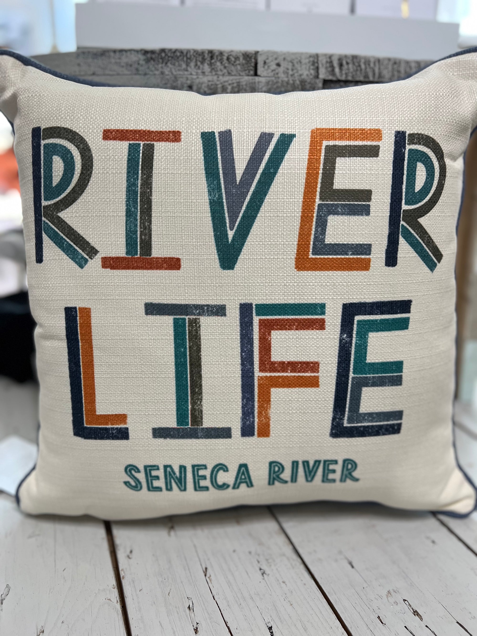 River Life  Seneca River Pillow