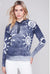 Charlie B Reverse Printed Hoodie Sweater Navy