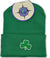 Kelly Green Knit Irish Shamrock Baby Cap