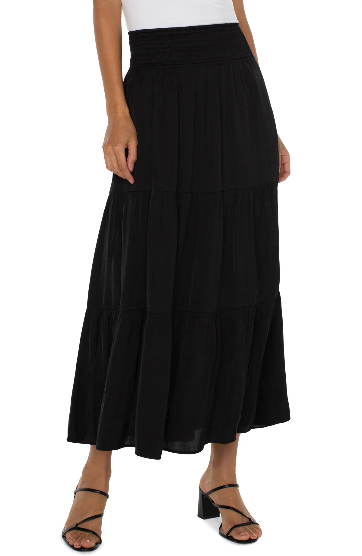 Tiered Woven Maxi Skirt  Liverpool
