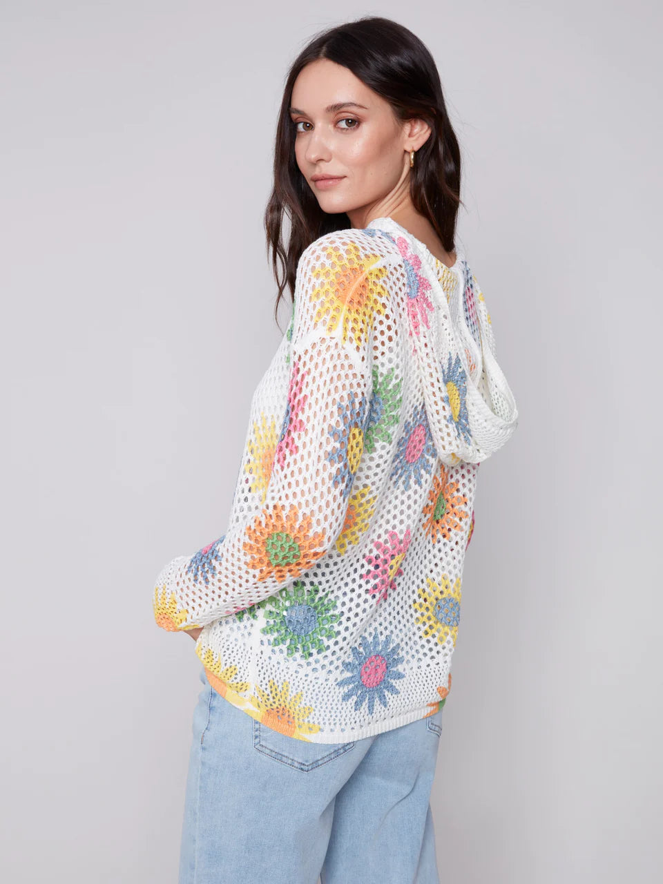 Charlie B Crochet Hoodie Sweater - Daisie