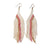 Ivory With Terracotta And Gold Luxe Stripe Fringe Earrings